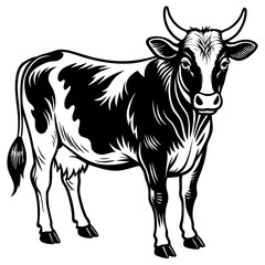     cow silhouette  vector illustration
