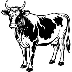     cow silhouette  vector illustration

