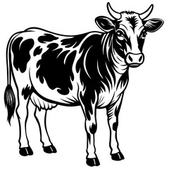     cow silhouette  vector illustration
