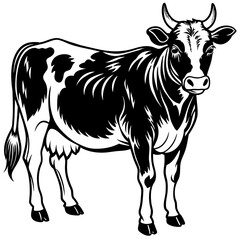     cow silhouette  vector illustration
