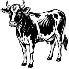     cow silhouette  vector illustration

