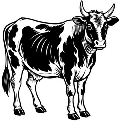     cow silhouette  vector illustration
