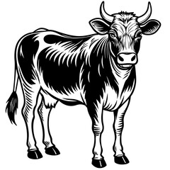     cow silhouette  vector illustration
