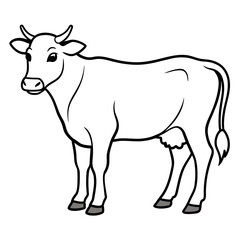     cow silhouette  vector illustration
