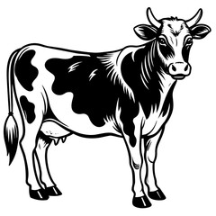     cow silhouette  vector illustration
