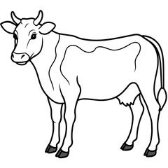 Fototapeta premium cow vector illustration 