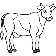 Obraz premium cow vector illustration 