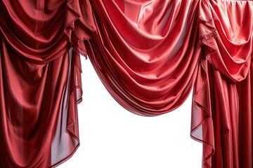 Red Curtain window isolated