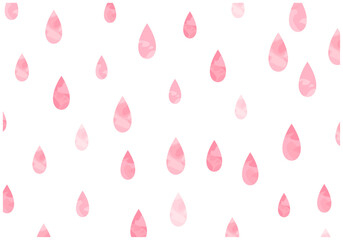 梅雨の雨が降る水滴パターン背景1桜色