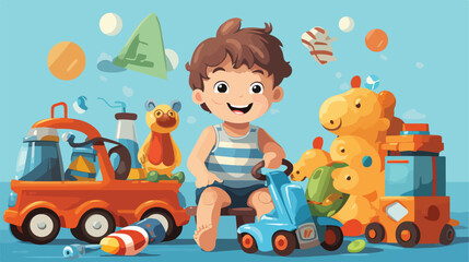 Obraz na płótnie Canvas Interesting vector stock about kids stuff or more a