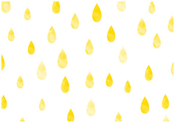 梅雨の雨が降る水滴パターン背景1黄色 - obrazy, fototapety, plakaty