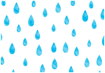 梅雨の雨が降る水滴パターン背景1青色