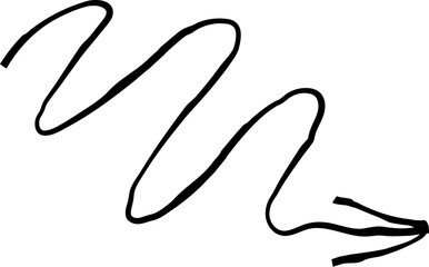 Hand drawn simple arrow drawn with wax crayon, chalk or charcoal. Uneven dry texture for underlining highlighting. Pencil drawn lines, strikethrough, grungy vector isolated on white