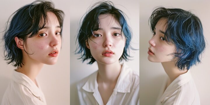 Versatile Expressions: Young Woman Portrait Set
