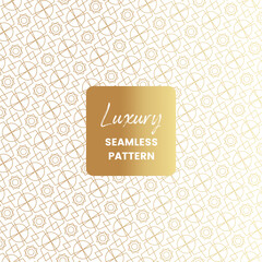 Premium Luxury Golden Seamless Pattern Vector