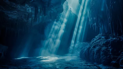  A mysterious passage in the cave illuminated by delicate rays of sunlight. Tajemnicze przejście w jaskini oświetlone delikatnymi promieniami słońca © Malgorzata
