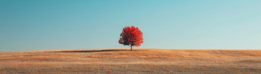 A minimalist style of an autumn concept