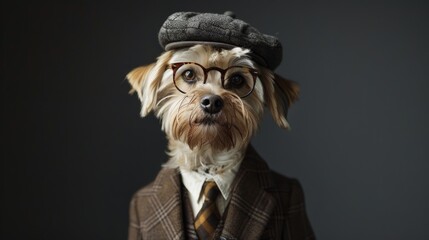 Dapper dog in stylish outfit