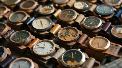 Assortment of Vintage Wristwatches on Display