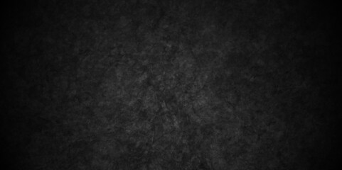 Old wall stone for dark black distressed grunge background wallpaper rough concrete wall. Abstract black stone wall texture grunge rock surface. dark gray background backdrop. wide panoramic banner.