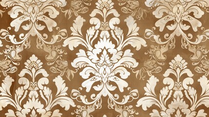 Vintage floral damask wallpaper design