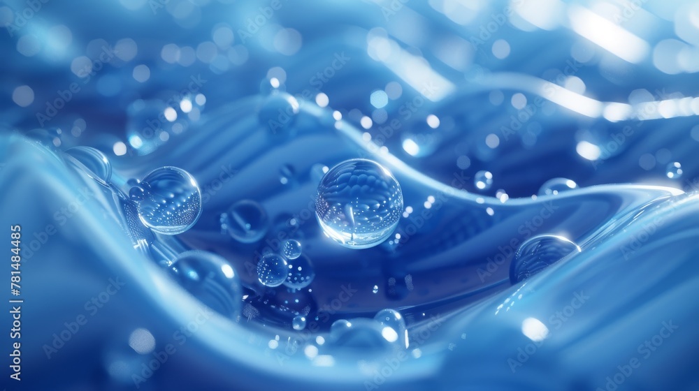 Poster develop a background image with a blue technology theme, delivering a sense of simplicity and atmosp