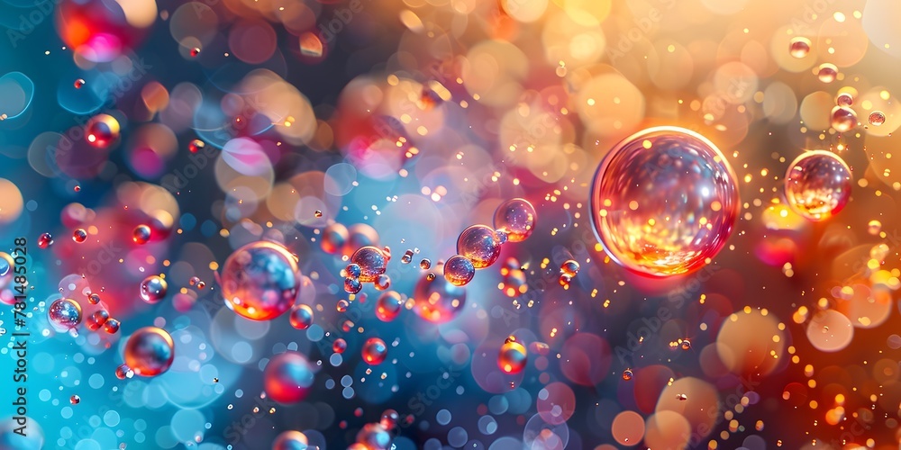 Poster captivating particles suspended in a colloidal solution an of the beauty of microscopic science