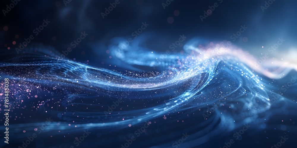 Poster visualizing the magnetic alignment at the particle level a mesmerizing depiction of energy and motio