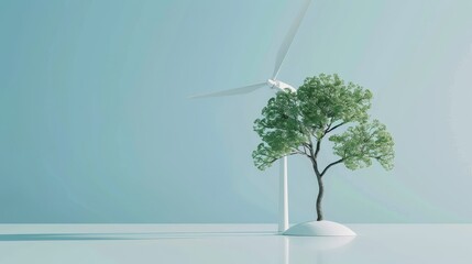  A minimalist style of a renewable energy 