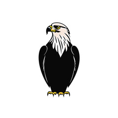 Eagle heads black and white vector, the Head of an eagle in the form of a stylized tattoo. Eagle Mascot Vector Illustration, eagle silhouette, logo, icon, design vector illustration for graphic design