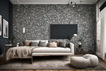 living interior with sofa