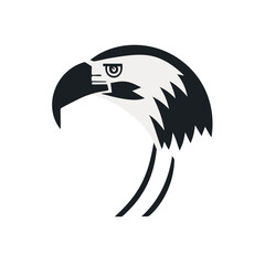 Eagle heads black and white vector, the Head of an eagle in the form of a stylized tattoo. Eagle Mascot Vector Illustration, eagle silhouette, logo, icon, design vector illustration for graphic design