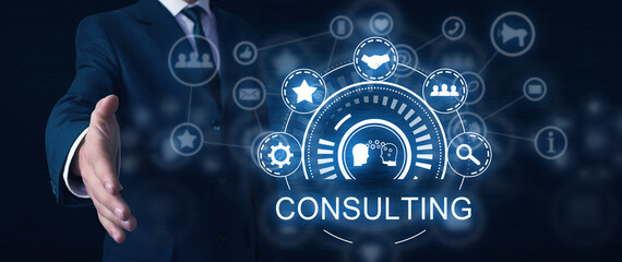 Concept of Consulting. Business. Technology. Internet