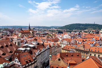Panoramic view of Prague city centre