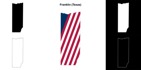 Franklin County (Texas) outline map set