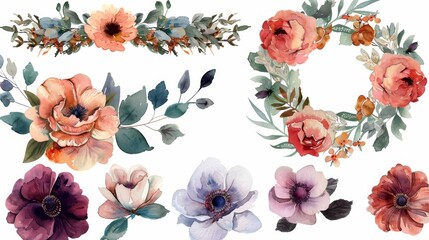 Add a touch of elegance with watercolor clipart of intricate patterns, lace, and ornaments