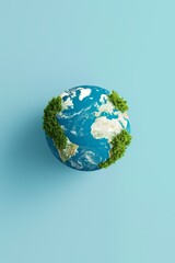 A minimalist representation of a earth day concept 