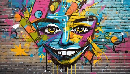 Obraz premium Face Graffiti