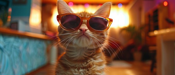 Caption this Cat in sunglasses, hilarious moment, comment for laughs