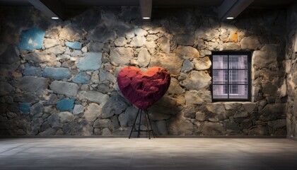 the colorful graffiti portraying heart designs on a concrete wall, setting a modern stage for valentines day festivities