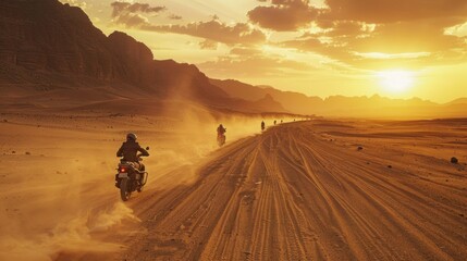 motorcycle safari egypt people travel beautiful holiday background AI generated