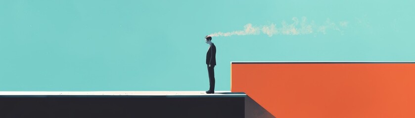 Obraz premium A minimalist style of the dangers of smoking