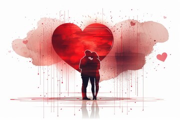 The Essence of Romantic Art: How to Create Engaging, Psychological, and Emotional Rewards through Festive Designs and Love Graphics. - obrazy, fototapety, plakaty