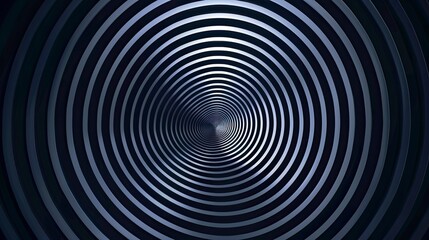 circular hypnotic illusion striped whirlpool black metal design background