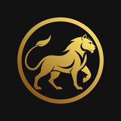 logo-with-the-silhouette-of-a-lioness-in-gold