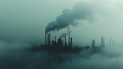 Air pollution, environmental pollution, environmental damage - obrazy, fototapety, plakaty