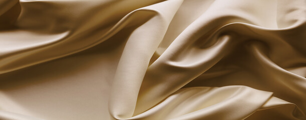 Brown silk fabric - 781498280