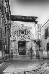 Gothic-Catalan portal of San Giorgio Vecchio Church, Ragusa, Italy - 781499003