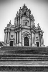 Facade of Saint George Cathedral in Ragusa, Sicily, Italy - 781499005