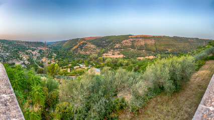 Panoramic view from Hyblean Garden in Ragusa, Sicily, Italy - 781499033